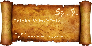 Szitka Viktória névjegykártya